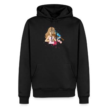 Conception de fille de violon pour violonistes d'orchestre - Sweat à capuche Premium bio Homme - noir - Devant - Nico (187cm)