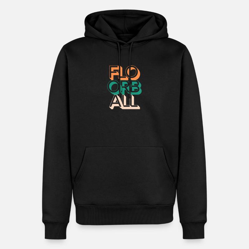 Floorball - Männer Premium Bio Hoodie - Schwarz
