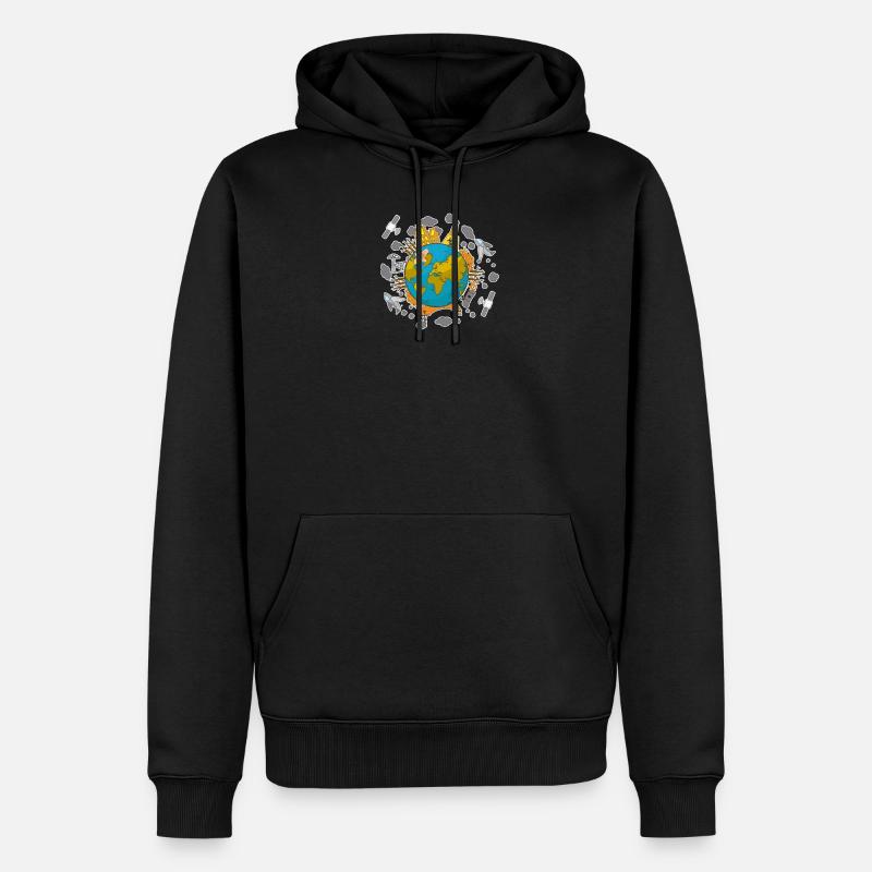 Pollution pour les écologistes - Sweat à capuche Premium bio Homme - noir