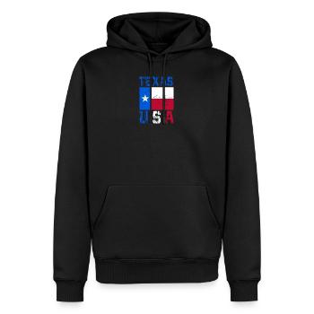 Conception du drapeau du Texas USA pour les fans de Lone Star State - Sweat à capuche Premium bio Homme - noir - Devant - Nico (187cm)