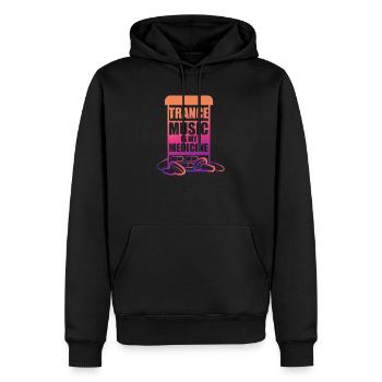 Trance Music ist mein Medizin-Design für - Männer Premium Bio Hoodie - Schwarz - Vorne - Nico (187cm)