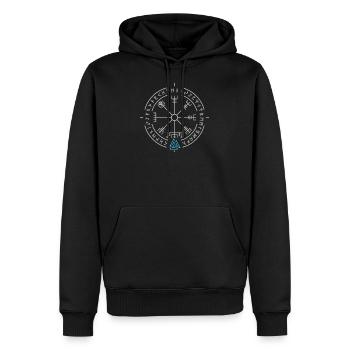 Wikinger Kompass Nordische Mythologie Vegvisir - Männer Premium Bio Hoodie - Schwarz - Vorne - Nico (187cm)