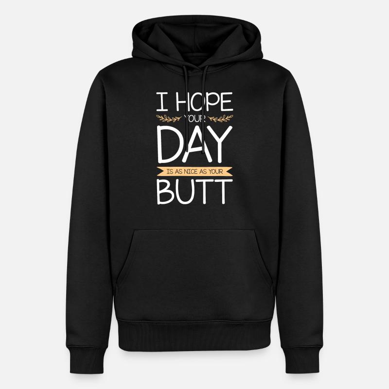 Joke Witze funny - Männer Premium Bio Hoodie - Schwarz