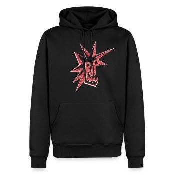 RIP pUnK - Men’s Premium Organic Hoodie - black - Front - Nico (187cm)