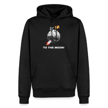 To the Moon Bitcoin astronaut börse kryptomon - Sweat à capuche Premium bio Homme - noir - Devant - Nico (187cm)