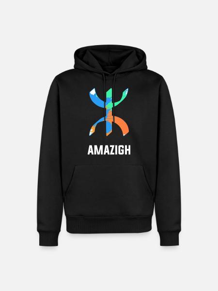 Amazigh - Sweat à capuche Premium bio Homme - noir