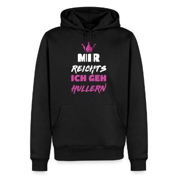 Huller Hoop Mir reichts ich geh Hullern Krone Hula - Männer Premium Bio Hoodie - Schwarz - Vorne - Nico (187cm)