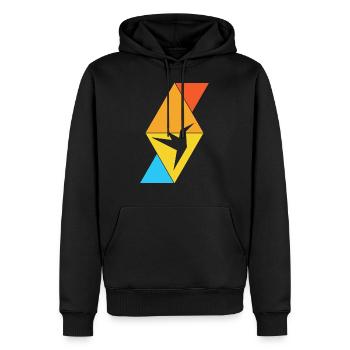 Colibri - Sweat à capuche Premium bio Homme - noir - Devant - Nico (187cm)