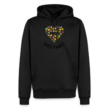 TUTTI FRUTTI - Sweat à capuche Premium bio Homme - noir - Devant - Nico (187cm)
