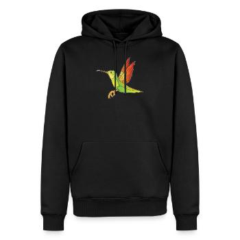 Fingerkries reingeschaut Vogel für Vogel-Fans - Männer Premium Bio Hoodie - Schwarz - Vorne - Nico (187cm)
