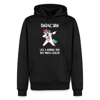Dadacorn III - Awesome Dad Einhorn - Männer Premium Bio Hoodie - Schwarz - Vorne - Nico (187cm)