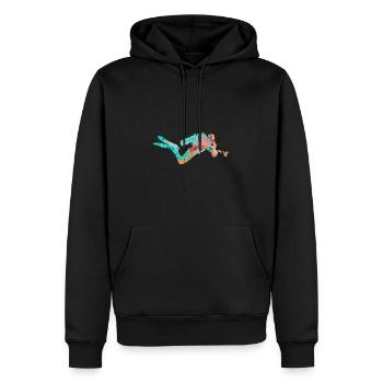 Tiefseetaucher und Taucher PopArt - Männer Premium Bio Hoodie - Schwarz - Vorne - Nico (187cm)