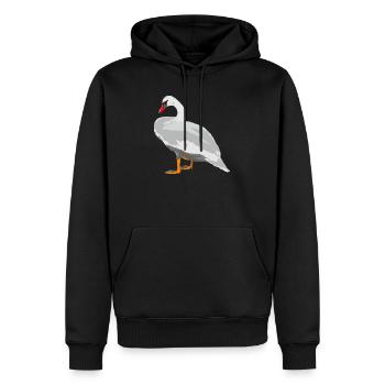 cygne - Sweat à capuche Premium bio Homme - noir - Devant - Nico (187cm)