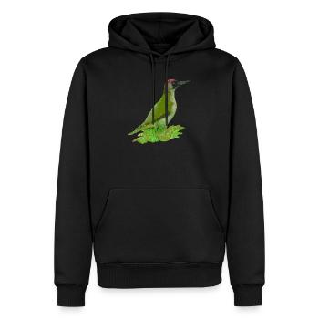 gruenspecht vogel natur - Männer Premium Bio Hoodie - Schwarz - Vorne - Nico (187cm)