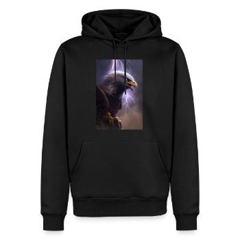 Adler Blitze Cool Sturm Tier Vogel Epic - Männer Premium Bio Hoodie - Schwarz - Vorne - Nico (187cm)