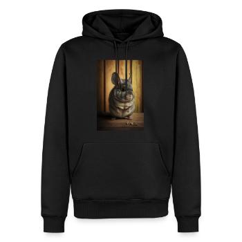 Chinchilla Realistisch Tier - Männer Premium Bio Hoodie - Schwarz - Vorne - Nico (187cm)