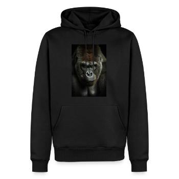 Gorilla Monkey Cool - Sweat à capuche Premium bio Homme - noir - Devant - Nico (187cm)