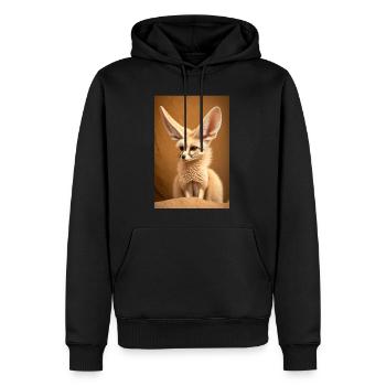 Fennec Desert Fox Animal Africa - Men’s Premium Organic Hoodie - black - Front - Nico (187cm)