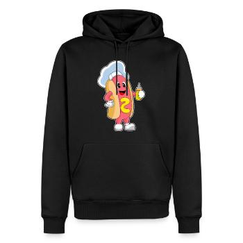 Hotdog Koch Senf Kochen - Männer Premium Bio Hoodie - Schwarz - Vorne - Nico (187cm)