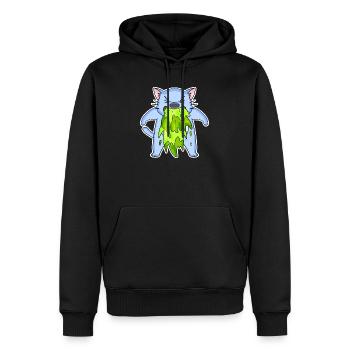 Katze kotzt Kotze - Männer Premium Bio Hoodie - Schwarz - Vorne - Nico (187cm)