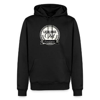 Lieblingsort Konstanz - Männer Premium Bio Hoodie - Schwarz - Vorne - Nico (187cm)