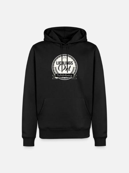 Lieblingsort Schönberg - Männer Premium Bio Hoodie - Schwarz