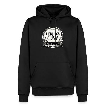 Lieblingsort Sierksdorf - Männer Premium Bio Hoodie - Schwarz - Vorne - Nico (187cm)