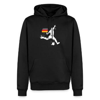 Fußball Deutschland Spieler Team Explosion EM 2024 - Männer Premium Bio Hoodie - Schwarz - Vorne - Nico (187cm)