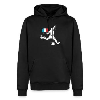 Fußball Spieler Explosion Frankreich EM 2024 - Männer Premium Bio Hoodie - Schwarz - Vorne - Nico (187cm)