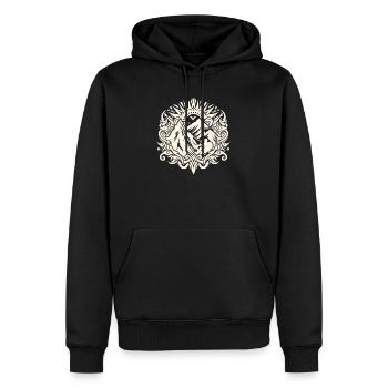Liebe zu den Bergen - Männer Premium Bio Hoodie - Schwarz - Vorne - Nico (187cm)