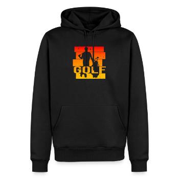 Golfsport - Männer Premium Bio Hoodie - Schwarz - Vorne - Nico (187cm)