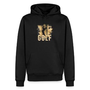 Golfsport - Männer Premium Bio Hoodie - Schwarz - Vorne - Nico (187cm)