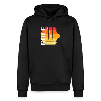 Golfsport - Männer Premium Bio Hoodie - Schwarz - Vorne - Nico (187cm)