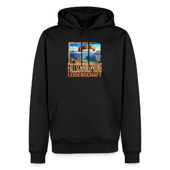 Fallschirmsprung Leidenschaft - Männer Premium Bio Hoodie - Schwarz - Vorne - Nico (187cm)