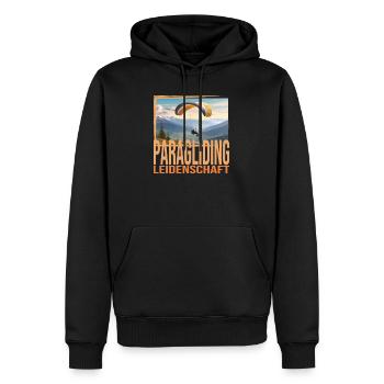 Paragliding Leidenschaft - Männer Premium Bio Hoodie - Schwarz - Vorne - Nico (187cm)