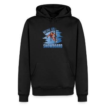Meine DNA - Snowboard - Männer Premium Bio Hoodie - Schwarz - Vorne - Nico (187cm)