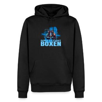 Born to fight Boxen - Männer Premium Bio Hoodie - Schwarz - Vorne - Nico (187cm)