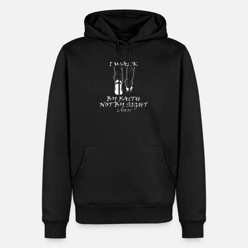 Inspirierende Sneaker Botschaft - Männer Premium Bio Hoodie - Schwarz