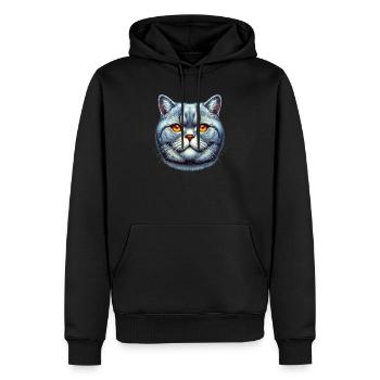 Britisch Kurzhaar Katze - Männer Premium Bio Hoodie - Schwarz - Vorne - Nico (187cm)