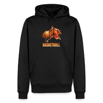 Basketball - Männer Premium Bio Hoodie - Schwarz - Vorne - Nico (187cm)