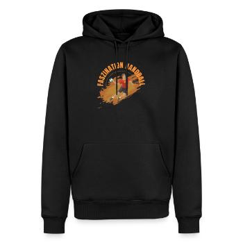 Faszination Handball - Männer Premium Bio Hoodie - Schwarz - Vorne - Nico (187cm)