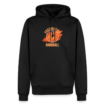 Faszination Handball - Männer Premium Bio Hoodie - Schwarz - Vorne - Nico (187cm)