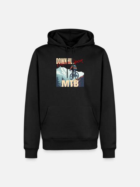 Downhill - Extrem Sport - Männer Premium Bio Hoodie - Schwarz