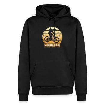 Mountainbike Leidenschaft - Männer Premium Bio Hoodie - Schwarz - Vorne - Nico (187cm)