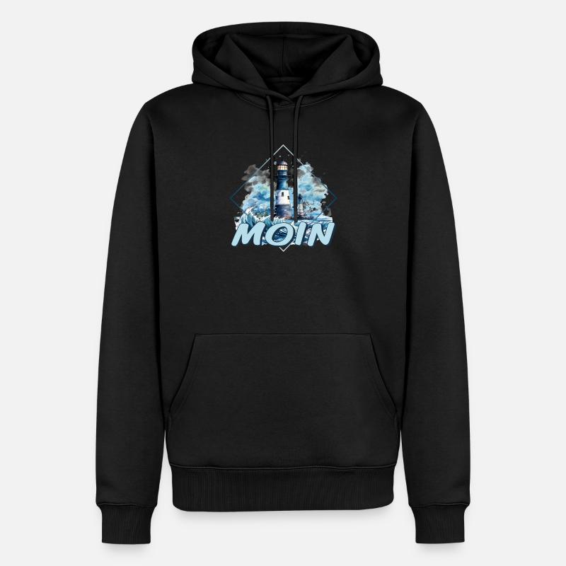 Moin - Männer Premium Bio Hoodie - Schwarz