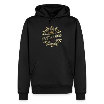 Mein Herz schlägt Wellen - St. Peter-Ording - Männer Premium Bio Hoodie - Schwarz - Vorne - Nico (187cm)