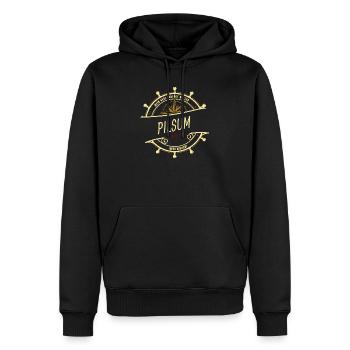 Mein Herz schlägt Wellen - Pilsum - Männer Premium Bio Hoodie - Schwarz - Vorne - Nico (187cm)