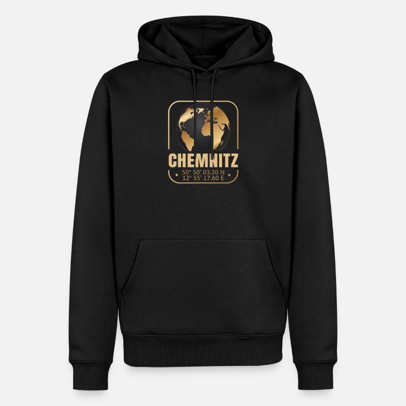 Chemnitz - Männer Premium Bio Hoodie - Schwarz