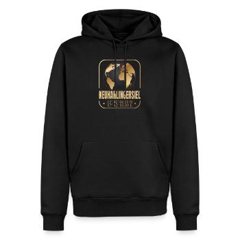 Neuharlingersiel - Männer Premium Bio Hoodie - Schwarz - Vorne - Nico (187cm)