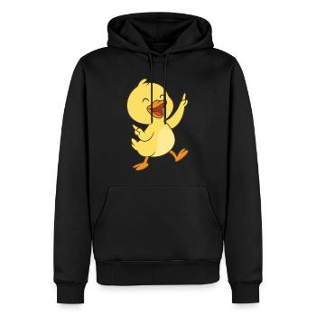Canetons dansants - Sweat à capuche Premium bio Homme - noir - Devant - Nico (187cm)